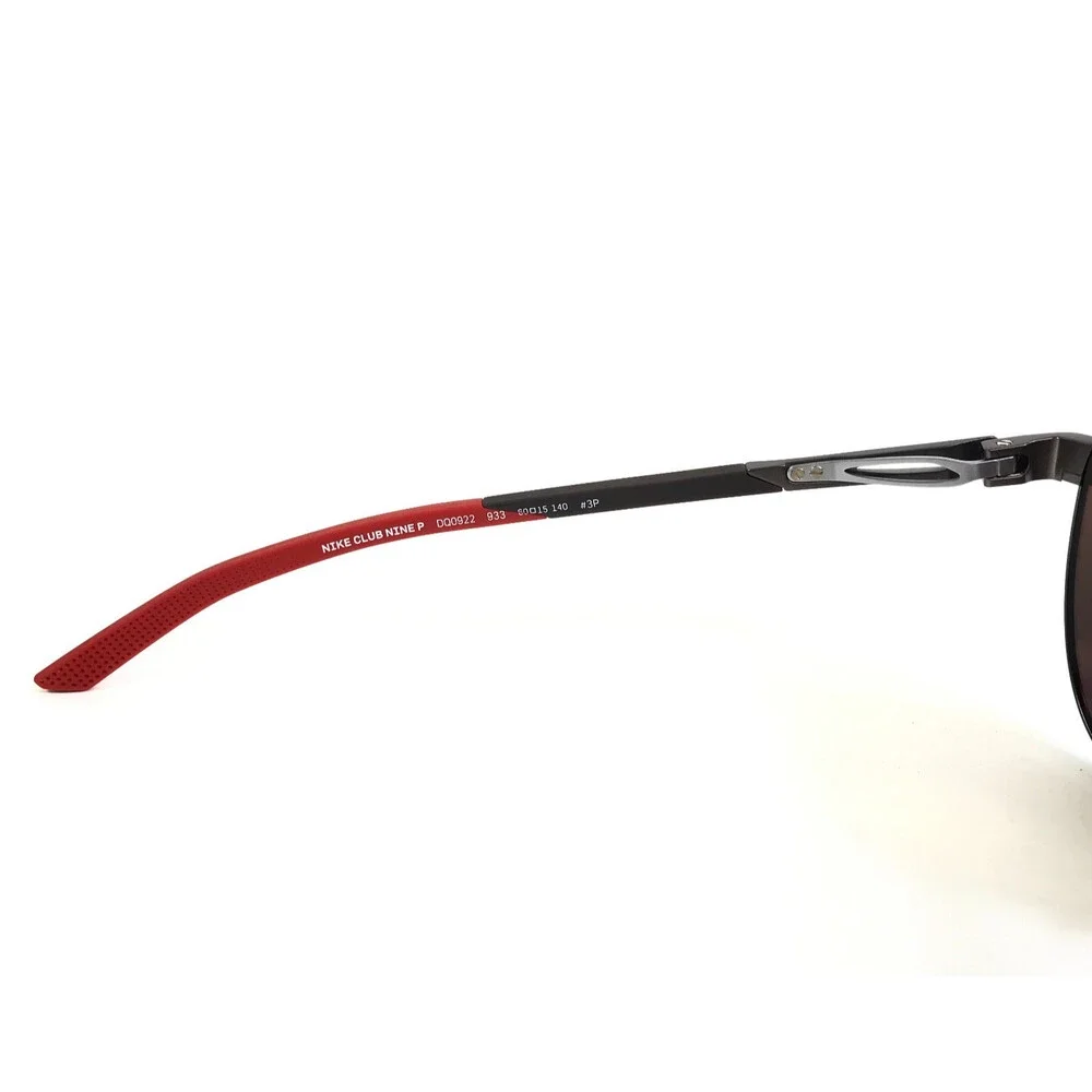 Nike Sunglasses CLUB NINE P DQ0922 933 Black Gray with Yellow Polarized Lenses